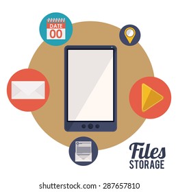 File storage design over white background, vector illustration