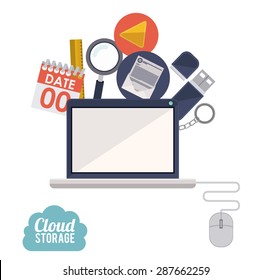 file storage design over white background, vector illustration