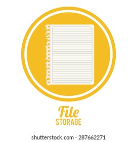 file storage design over white background, vector illustration