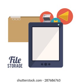 file storage design over white background, vector illustration