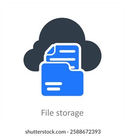 File Storage and document icon concept