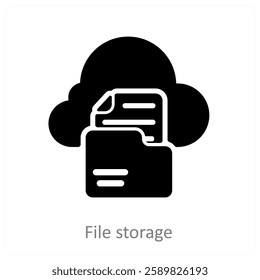 File Storage and document icon concept