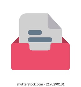 File Storage Icon with Flat Style