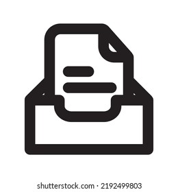 File Storage Icon with Outline Style