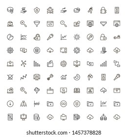 File storage icon set. Collection of high quality black outline logo for web site design and mobile apps. Vector illustration on a white background