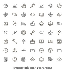 File storage icon set. Collection of high quality black outline logo for web site design and mobile apps. Vector illustration on a white background