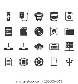 File storage icon and symbol set
