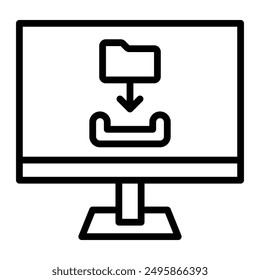 File Submission Vector Line Icon Design