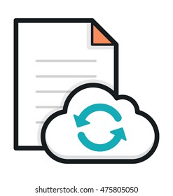 File Sync Vector Icon