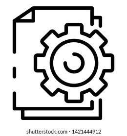 File system configuration icon. Outline file system configuration vector icon for web design isolated on white background