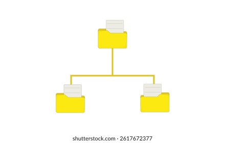 File system on computer icon design for use.