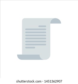 File, Text, American, Usa  Flat Color Icon. Vector icon banner Template