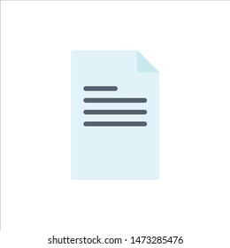 File, Text, Data, Report  Flat Color Icon. Vector icon banner Template