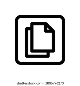 Vector de contorno de icono Archivo (edición de texto). aislado en fondo blanco