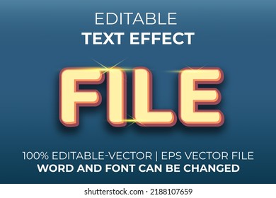 File text effect, easy to edit
