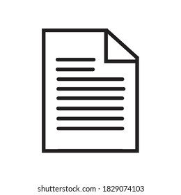 Vector de diseño de iconos de línea de texto de archivo