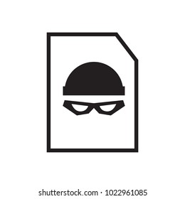 File with thief icon