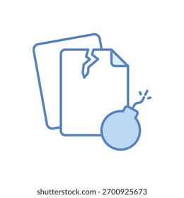 Ilustração de stock do ícone Vetor de Ameaça de Arquivo