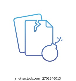 Icono de Vector de amenaza de archivo ilustración de stock