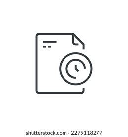 File time icon, vector illustration