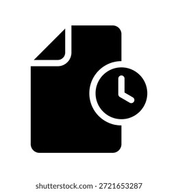 Ilustración de diseño de símbolo de Vector de icono de tiempo de archivo