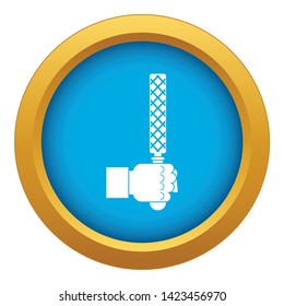 File tool in man head icon blue vector isolated on white background for any design
