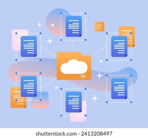 transferencia de archivos documentos de conexión información migración de acceso a documentos remotos concepto horizontal