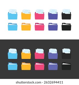 File transfer of document in folder, cloud storage, file transfer encrypted form, connection docs information migration. Access to remote file documents and folder. Document icon vector Illustration.