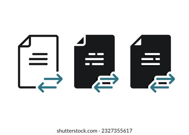 File transfer. Document sharing icon. Illustration vector