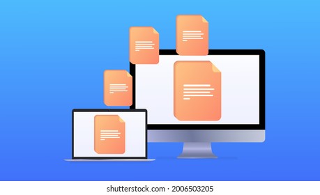 File transfer. Files transferred encrypted form. Program for remote connection to computer. Full access to remote files and folders. Data Center concept based. Database with cloud server. Web banner