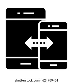 File Transfer Glyphs Vector Icon 