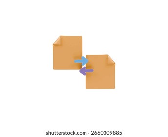  Icono de transferencia de archivos Ilustración 3D Render