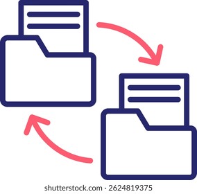 File Transfer Icon Color Vector Illustration