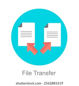 File Transfer and file icon concept