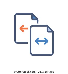 A file transfer icon for data sharing.