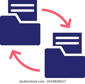 Ilustração do vetor de preenchimento do ícone de transferência de arquivos