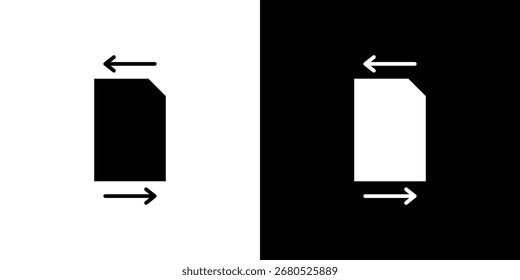 Ícone de transferência de arquivo. conjunto de estilos simples e de linha.
