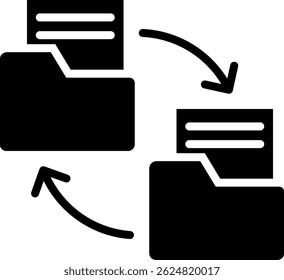 Vektorgrafik des Symbols für die Dateiübertragung