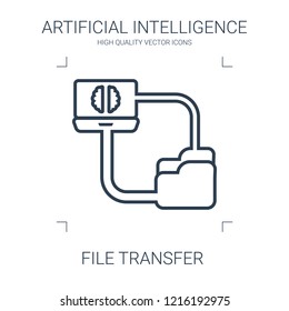 file transfer icon. high quality line file transfer icon on white background. from artificial intelligence collection flat trendy vector file transfer symbol. use for web and mobile