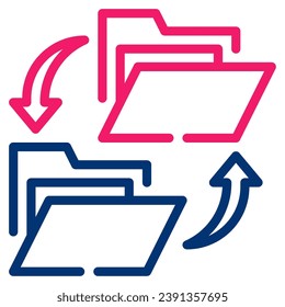 File Transfer icon illustration for uiux, infographic, web, app, etc