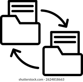 File Transfer Icon Line Vector Illustration
