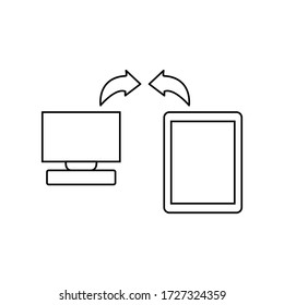 icono de transferencia de archivos o logotipo símbolo de signo aislado ilustración vectorial - iconos vectoriales de estilo negro de alta calidad
