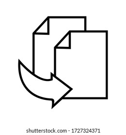 icono de transferencia de archivos o logotipo símbolo de signo aislado ilustración vectorial - iconos vectoriales de estilo negro de alta calidad
