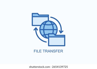 Icono De Transferencia De Archivos O Ilustración vectorial Aislada De Logotipo