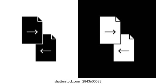 File transfer icon outline illustrations bundle.