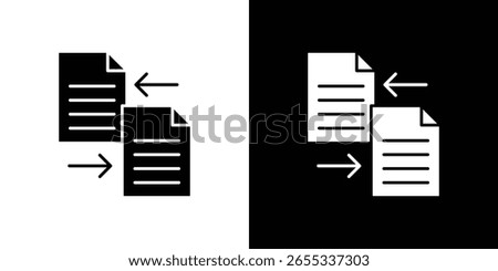 File transfer icon symbol collection. Flat vector stock illustration.