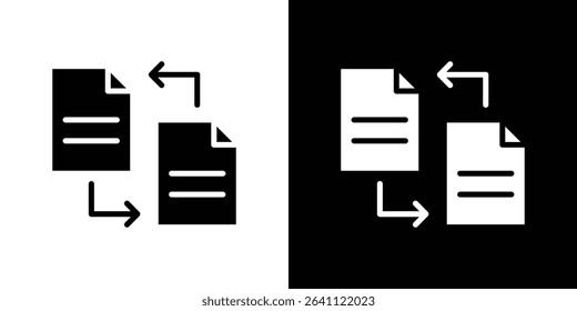 File transfer icon symbols. Vector illustration.