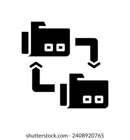 file transfer icon. vector glyph icon for your website, mobile, presentation, and logo design.