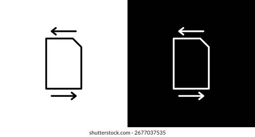 Iconos de transferencia de archivos. Iconos de arte de línea de trazo