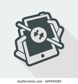 File transfer - long shadow icon